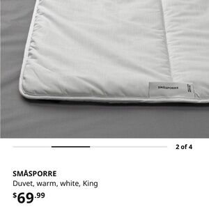 IKEA SMÅSPORRE White King Comforter
